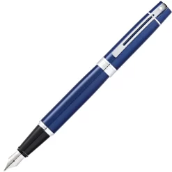 Sheaffer 300 Glossy Blue Chrome Trim Fountain Pen