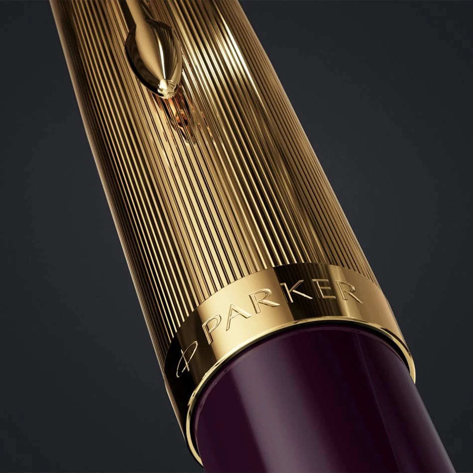 Parker 51 Deluxe Plum And Gold Fountain Pen 3 Parker 51 Deluxe Plum And Gold Fountain Pen - Image 3