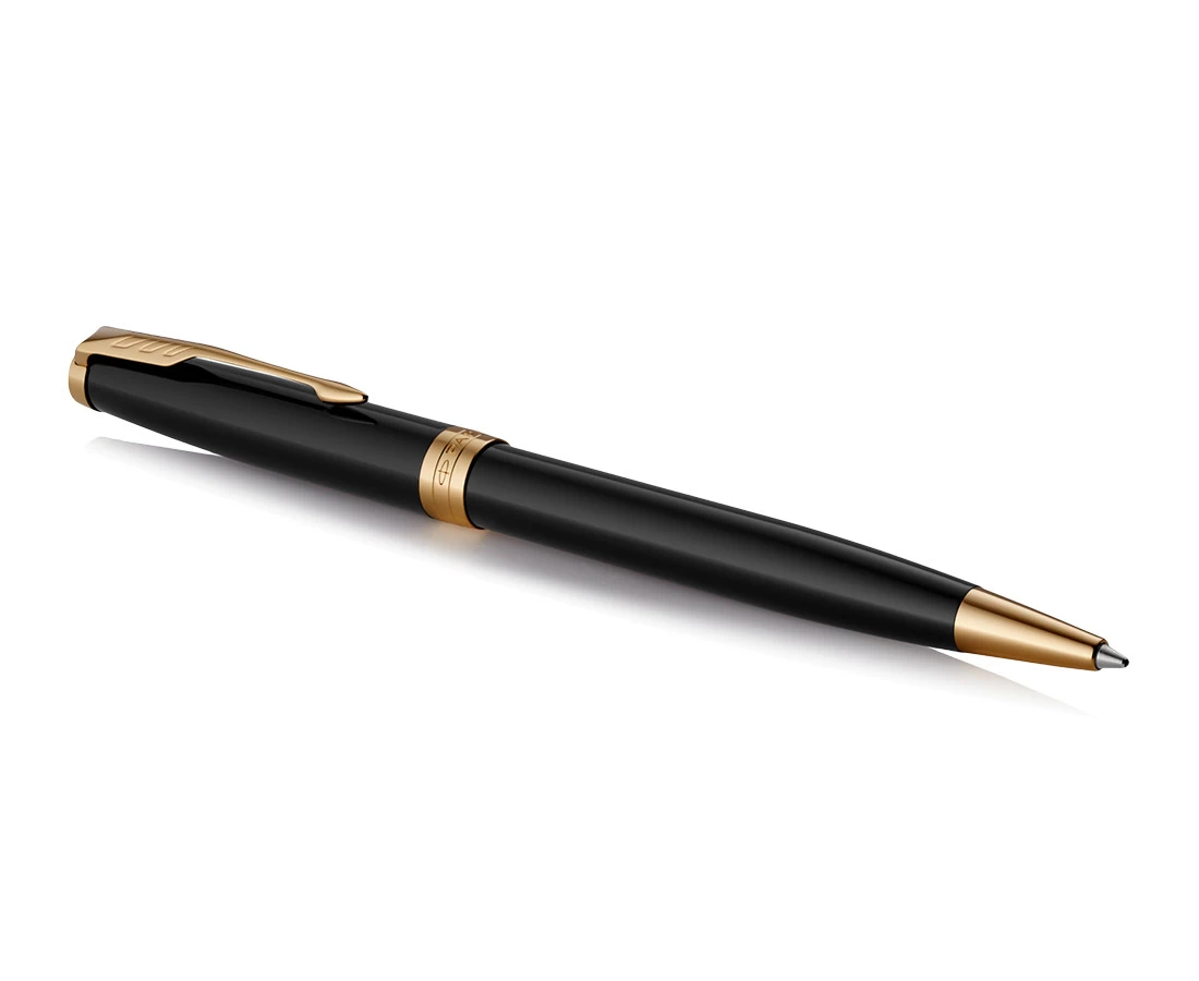 Parker Sonnet Matt Black Gold Trim Ballpoint Pen 2 Parker Sonnet Matt Black Gold Trim Ballpoint Pen - Image 2