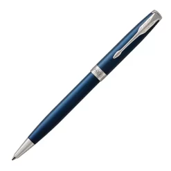 Parker Sonnet Blue Lacquer Chrome Trim Ballpoint Pen
