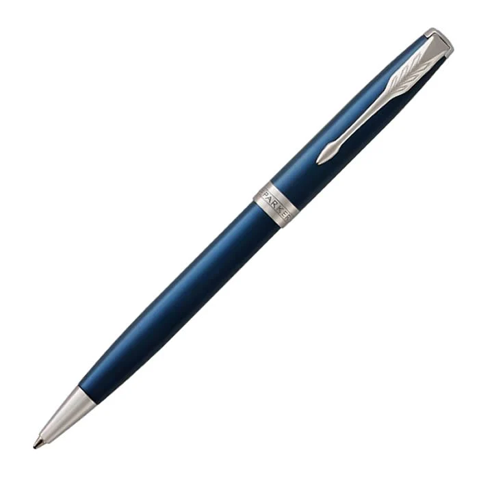 Parker Sonnet Blue Lacquer Chrome Trim Ballpoint Pen 1 Parker Sonnet Blue Lacquer Chrome Trim Ballpoint Pen