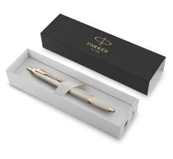 Parker IM Monochrome Champagne Ballpoint Pen -Fine Pen Shop 2172956 2 b