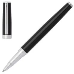 Hugo Boss Gear Icon Black Chrome Trim Rollerball Pen