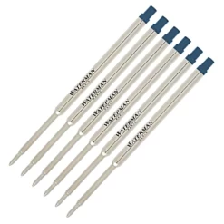 Waterman 6 Pack Blue Ballpoint Pen Refill