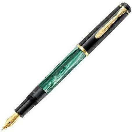 Pelikan Plunger M200 Green Marbled Fountain Pen 1 Pelikan Plunger M200 Green Marbled Fountain Pen