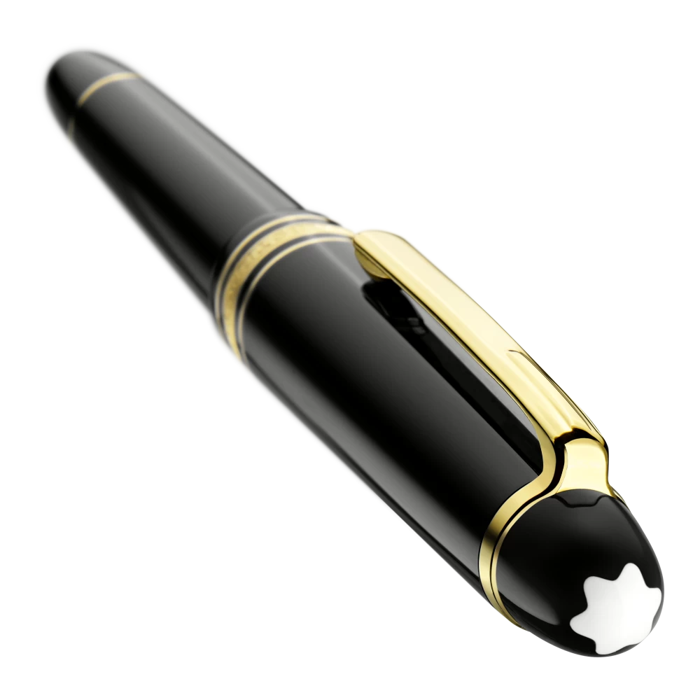 Montblanc Meisterstuck Classique Black Gold Trim Rollerball Pen 2 Montblanc Meisterstuck Classique Black Gold Trim Rollerball Pen - Image 2