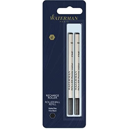 Waterman Black Rollerball Twin Pack Refills – Fine 1 Waterman Black Rollerball Twin Pack Refills – Fine
