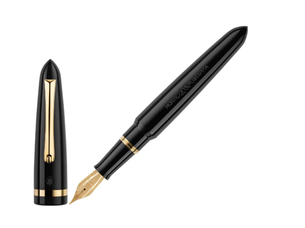 Montegrappa Venetia Black Fountain Pen 1 Montegrappa Venetia Black Fountain Pen