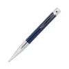 S.T. Dupont D-initial Blue Chrome Ballpoint Pen