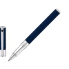 S.T. Dupont D-Initial Blue & Chrome Rollerball Pen
