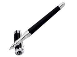 S.T. Dupont Liberte Fountain Pen – Black Lacquer Palladium Trim