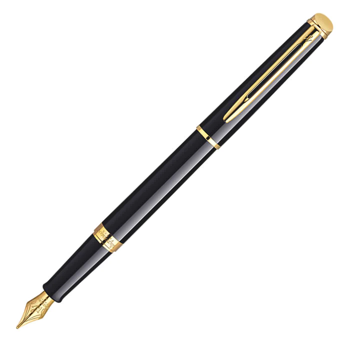 Waterman Hemisphere Black Lacquer Gold Trim Fountain Pen 1 Waterman Hemisphere Black Lacquer Gold Trim Fountain Pen