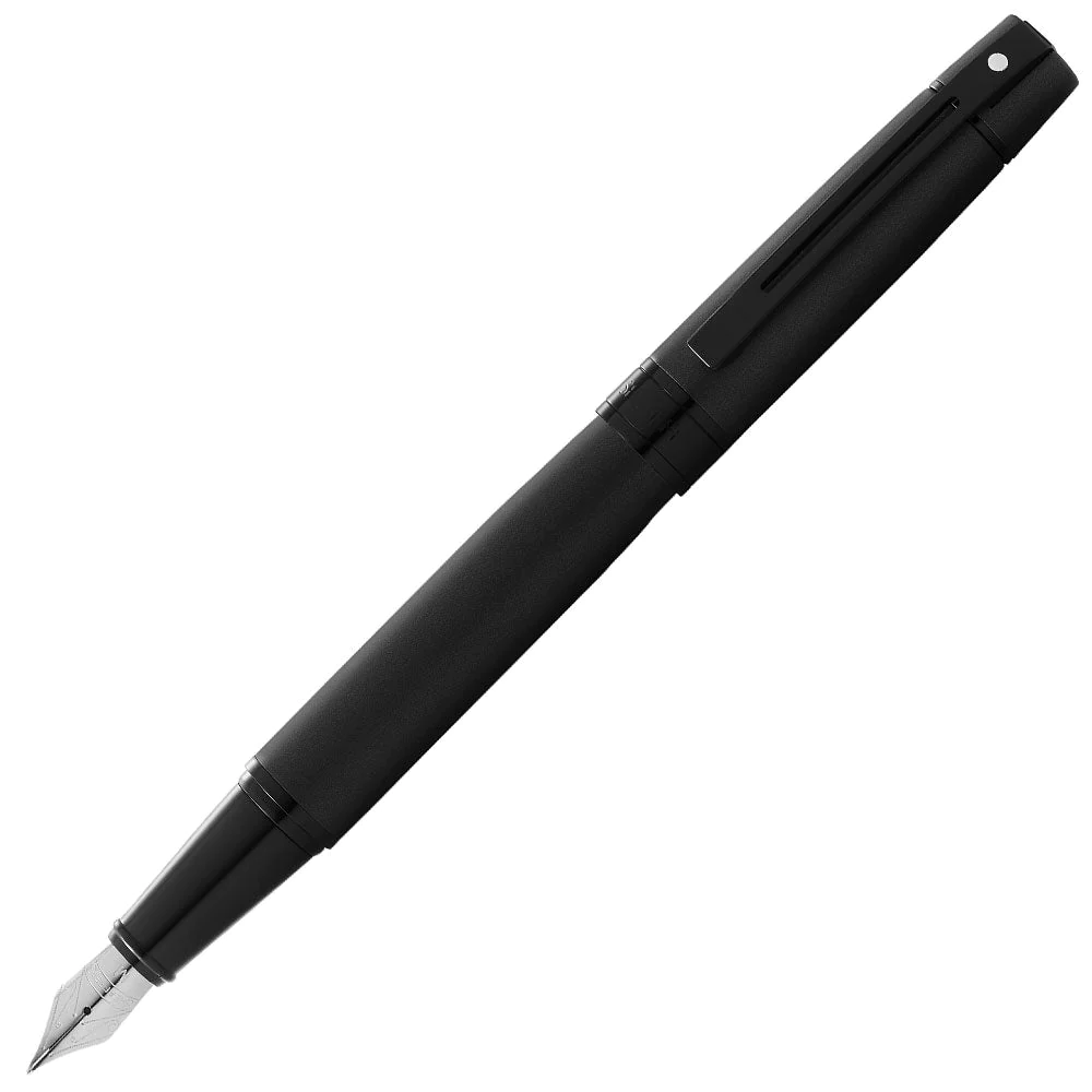 Sheaffer 300 Matte Black Polished Black Trim Fountain Pen 1 Sheaffer 300 Matte Black Polished Black Trim Fountain Pen