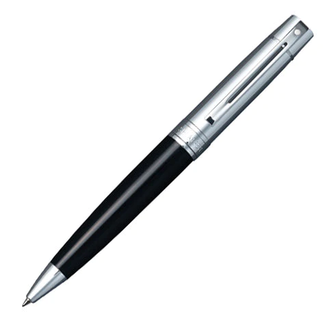 Sheaffer 300 Gloss Black Chrome Cap Ballpoint Pen 1 Sheaffer 300 Gloss Black Chrome Cap Ballpoint Pen