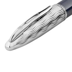 Waterman Carene Special Edition Deluxe Blue And Chrome Trim -Fine Pen Shop WT95023 Waterman Carene Deluxe Fountain Pen Special Edition Blue with Chrome Trim DTL2 P2