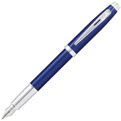Sheaffer 100 Glossy Blue Chrome Trim Fountain Pen
