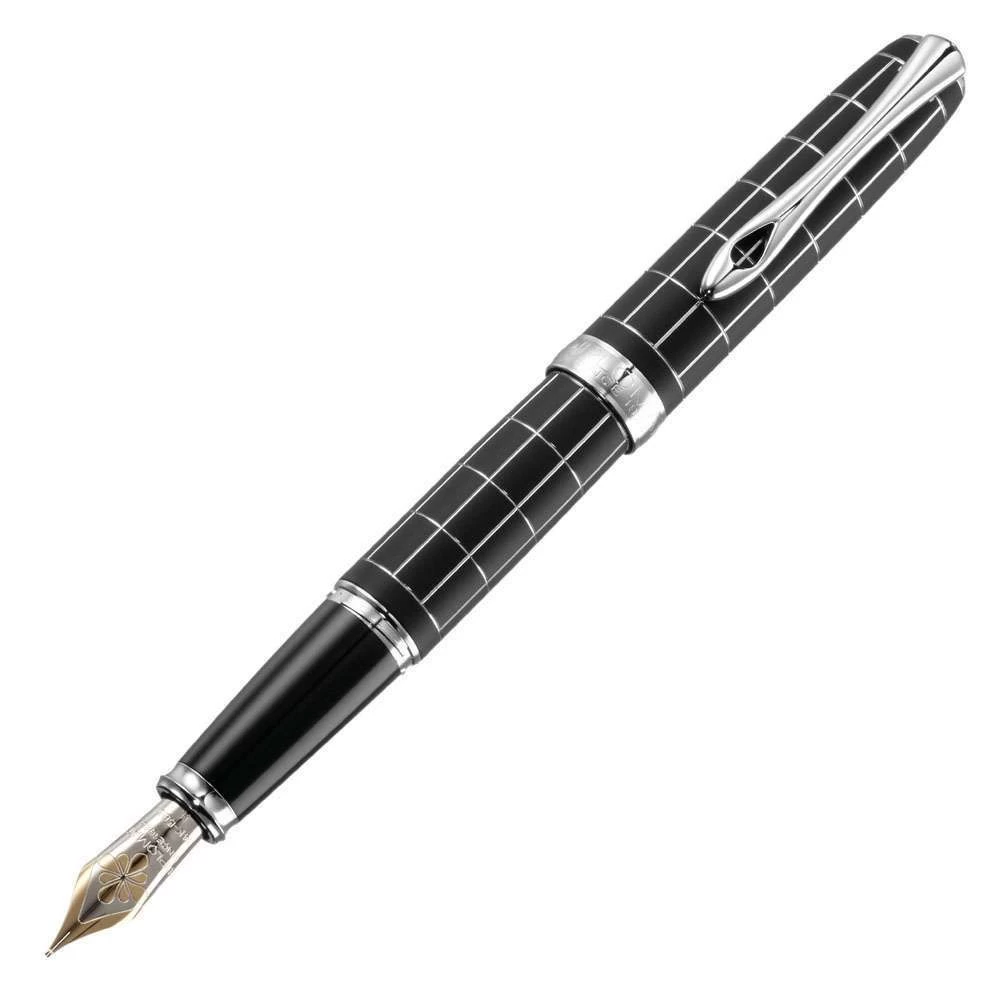 Diplomat Excellence A Plus Rhomb Guilloche Lapis 14ct Black Fountain Pen 1 Diplomat Excellence A Plus Rhomb Guilloche Lapis 14ct Black Fountain Pen