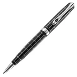 Diplomat Excellence A Plus Rhomb Guilloche Lapis Black Ballpoint Pen