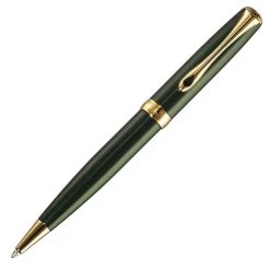 Diplomat Excellence A2 Evergreen Gold Trim Ballpoint Pen