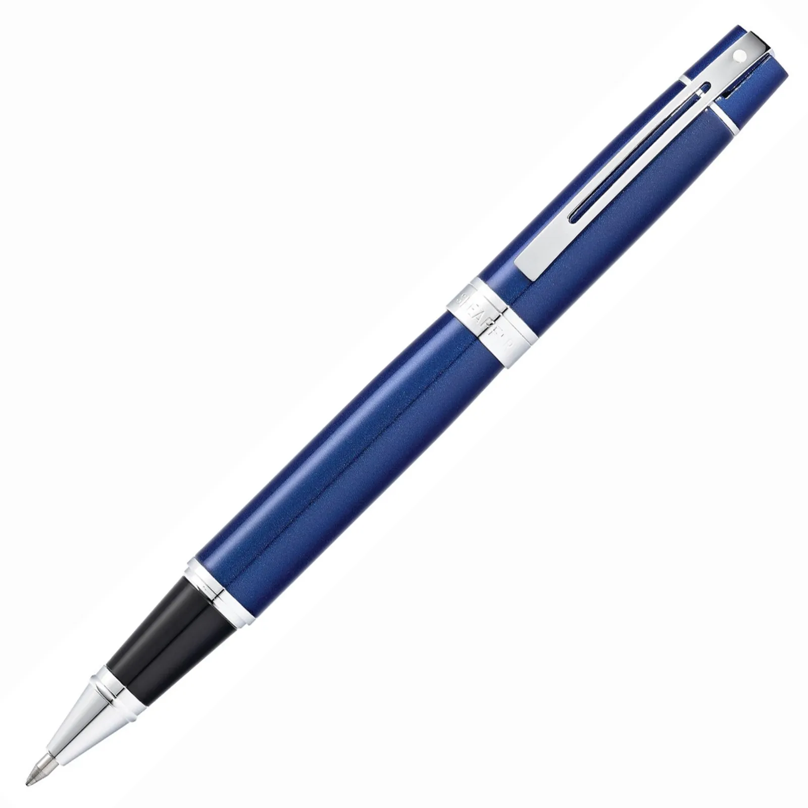 Sheaffer 300 Blue Chrome Trim Rollerball Pen 1 Sheaffer 300 Blue Chrome Trim Rollerball Pen