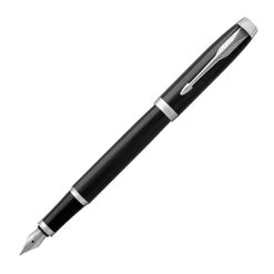 Parker IM Black Lacquer Chrome Trim Fountain Pen
