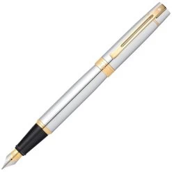 Sheaffer 300 Chrome Gold Trim Fountain Pen