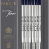 Parker Quinkflow Black Medium Ballpoint Refill (10 Pack)