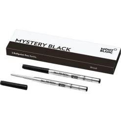 Montblanc Mystery Black Ballpoint Pen Twin Pack Refill- Broad Nib