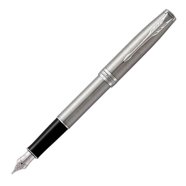 Parker Sonnet Stainless Steel Chrome Trim Fountain Pen 1 Parker Sonnet Stainless Steel Chrome Trim Fountain Pen
