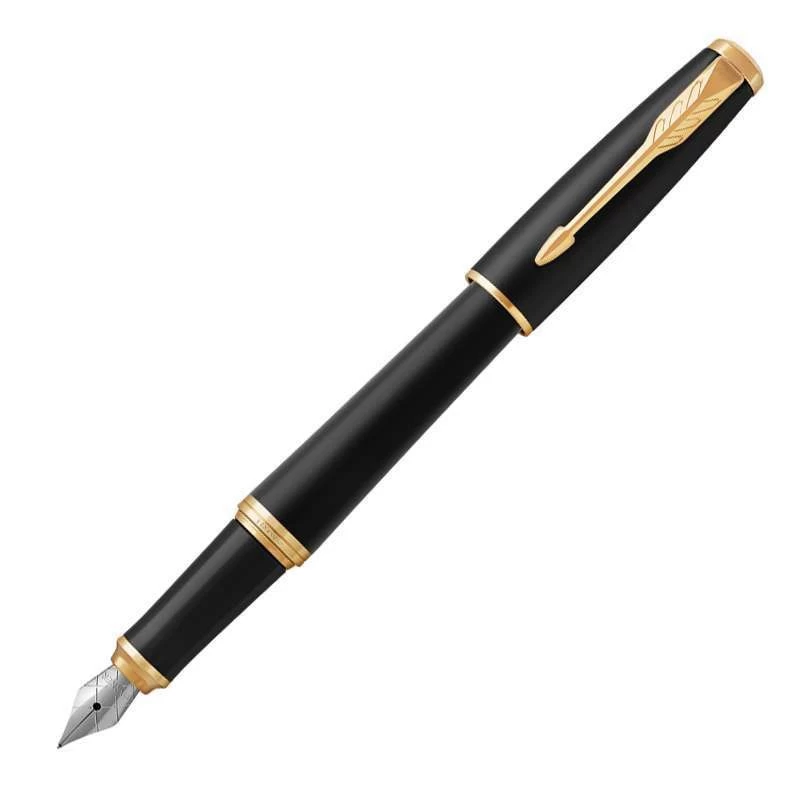 Parker Urban Muted Black Gold Trim Fountain Pen 1 Parker Urban Muted Black Gold Trim Fountain Pen