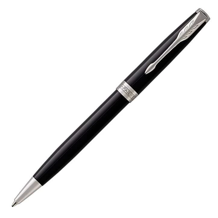Parker Sonnet Black Lacquer Chrome Trim Ballpoint Pen 1 Parker Sonnet Black Lacquer Chrome Trim Ballpoint Pen