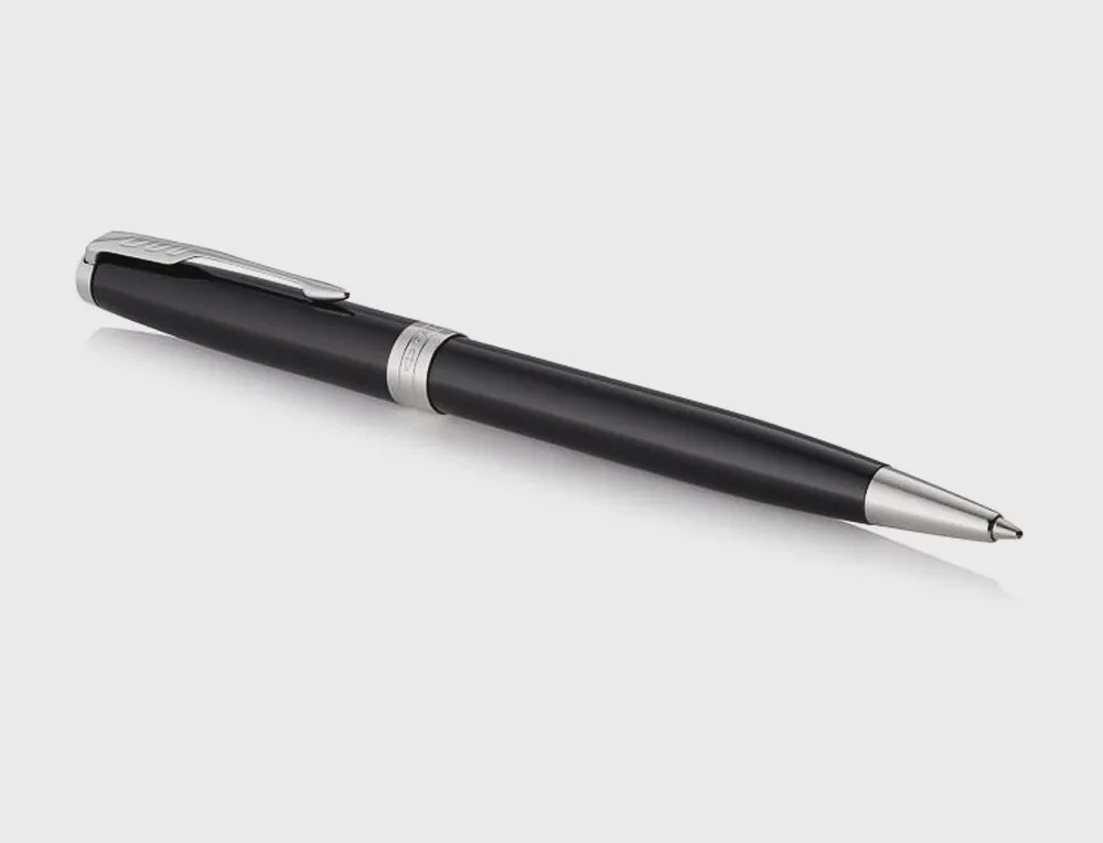 Parker Sonnet Black Lacquer Chrome Trim Ballpoint Pen 2 Parker Sonnet Black Lacquer Chrome Trim Ballpoint Pen - Image 2