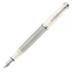 Pelikan Souveraen M405 Silver And White Fountain Pen