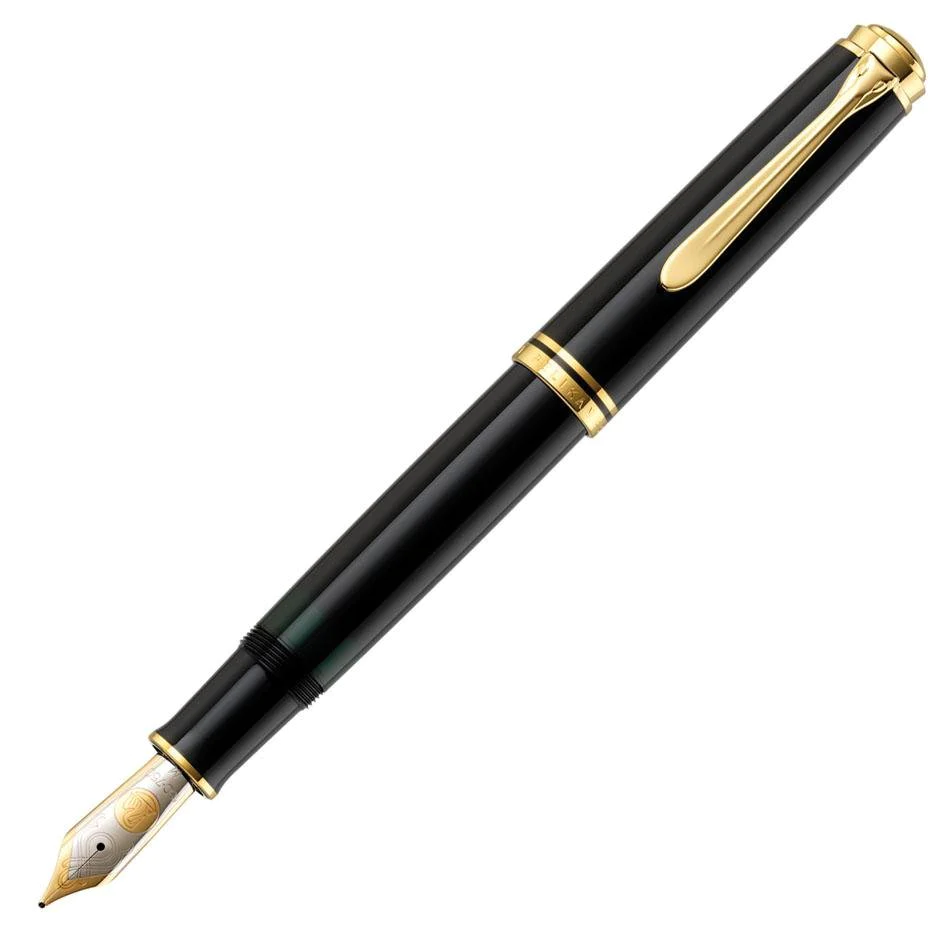 Pelikan Souveraen M1000 Black Gold Trim Fountain Pen 1 Pelikan Souveraen M1000 Black Gold Trim Fountain Pen