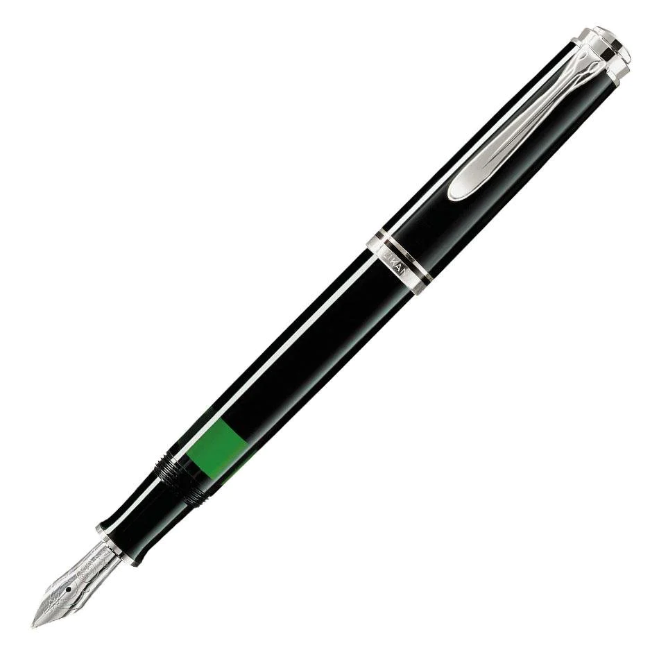 Pelikan Souveraen M405 Black Chrome Trim Fountain Pen 1 Pelikan Souveraen M405 Black Chrome Trim Fountain Pen