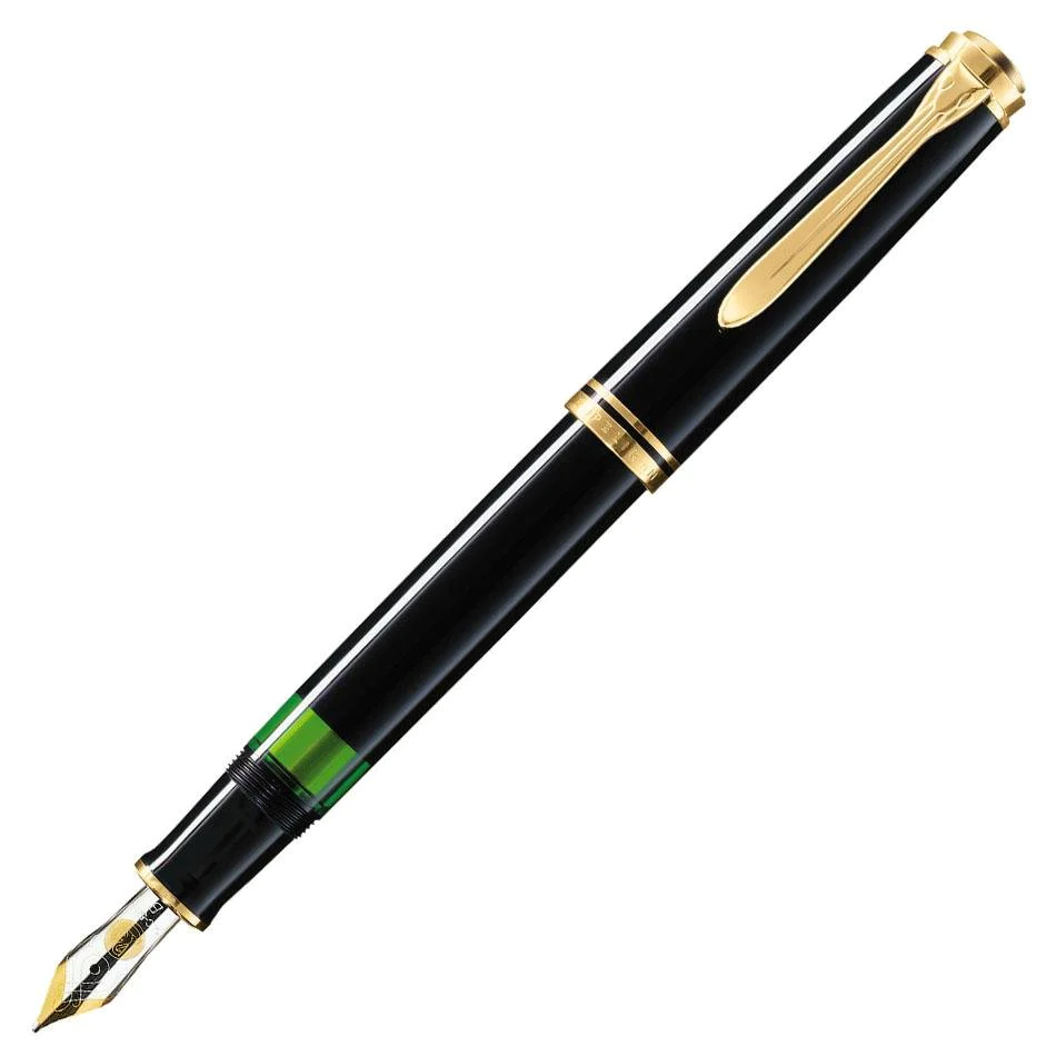 Pelikan Souveraen M600 Black Gold Trim Fountain Pen 1 Pelikan Souveraen M600 Black Gold Trim Fountain Pen