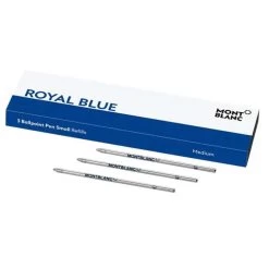 Montblanc Royal Blue 3 Pack Small Ballpoint Pen Refills