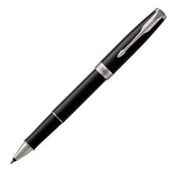Parker Sonnet Black Lacquer Chrome Trim Rollerball