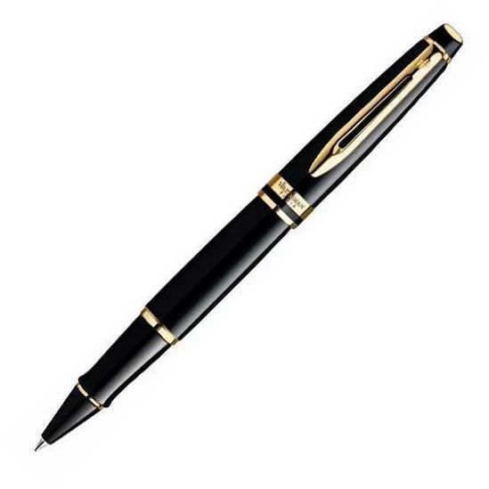 Waterman Expert Black Lacquer GT Rollerball Pen 1 Waterman Expert Black Lacquer GT Rollerball Pen