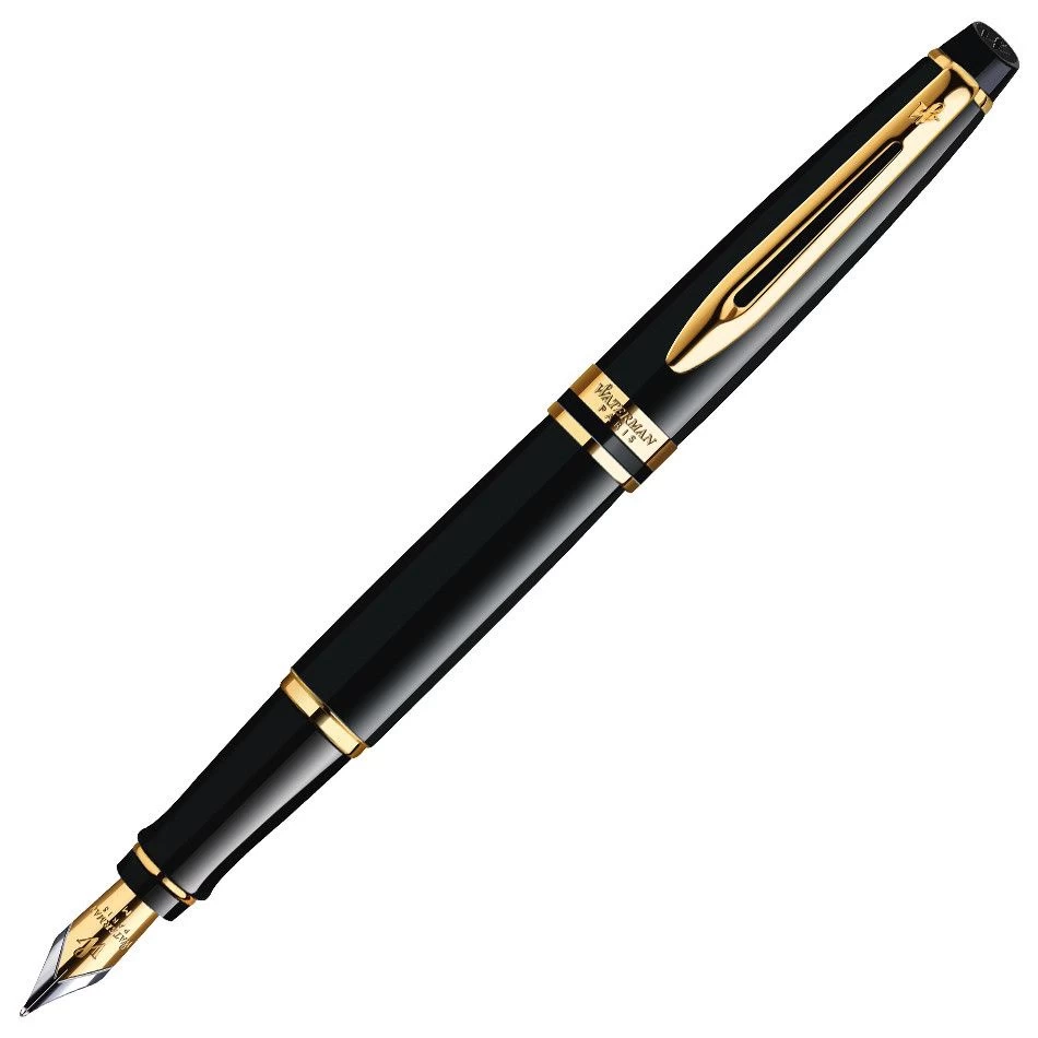 Waterman Expert Black Lacquer GT Fountain Pen 1 Waterman Expert Black Lacquer GT Fountain Pen
